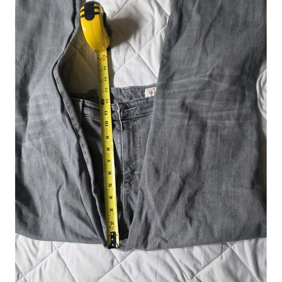 AG-ED Denim Mari Crop High Rise Slim Straight Gray Jeans Women's 33R - Picture 6 of 14